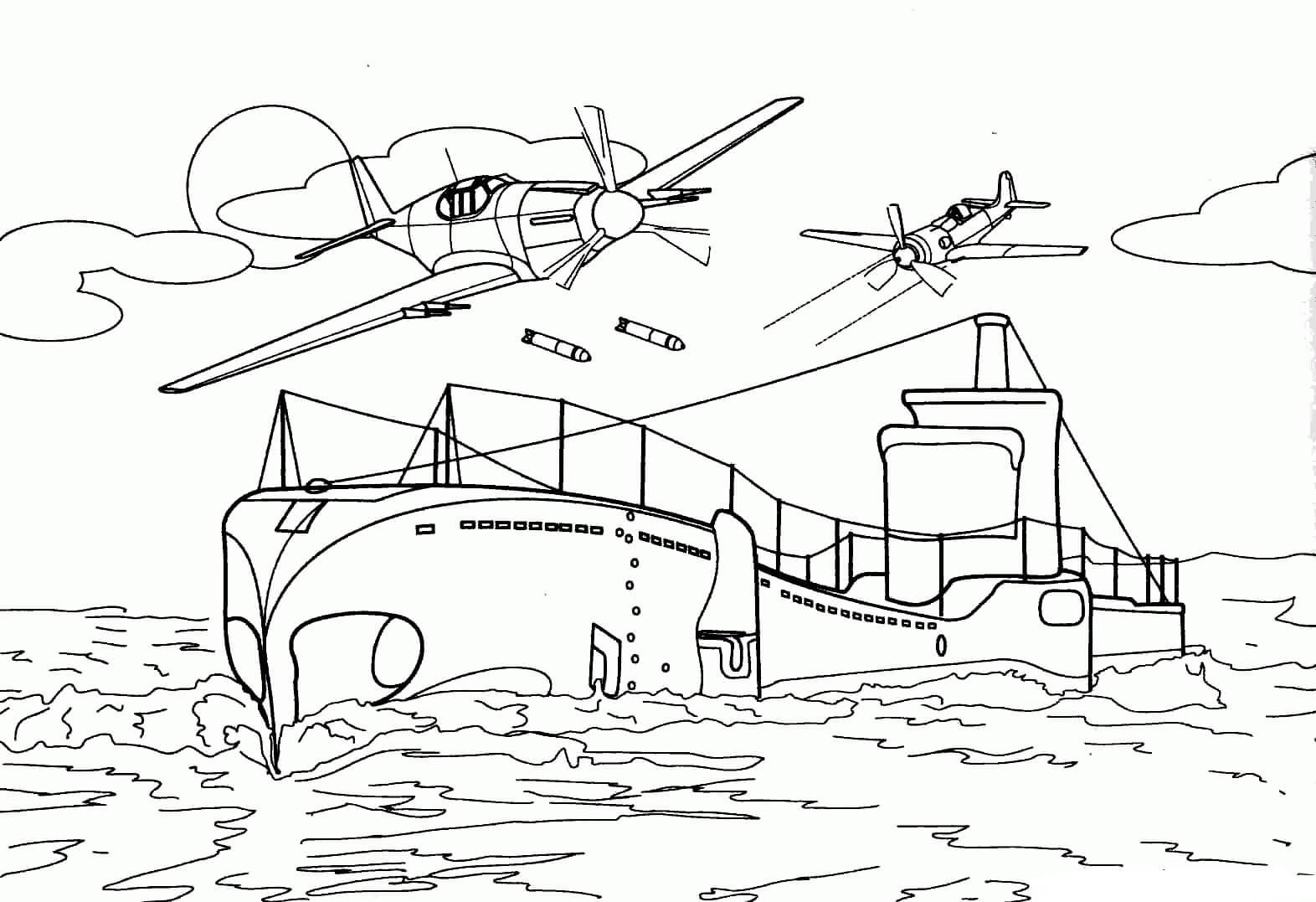 Dibujo Submarino Basico Para Imprimir Y Colorear